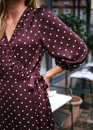 Malinga Dot kjole Wine Neo Noir 